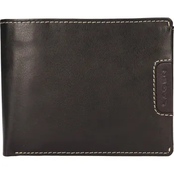 Peněženka Pánská kožená peněženka Lagen Koudys - černo-hnědá