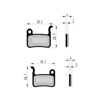 Brzda na kolo Andson Brzdové destičky Shimano LX, Sait XT, XTR
