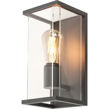 SLV Svítidlo QUADRULO WL 15W E27 nástěnné přisazené IP44 antracit 1002403