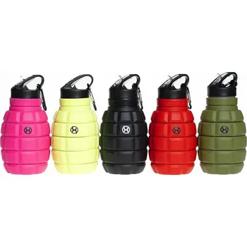 Láhev BrainMax Grenade bottle skládací silikonová lahev 580ml Varianta: červená