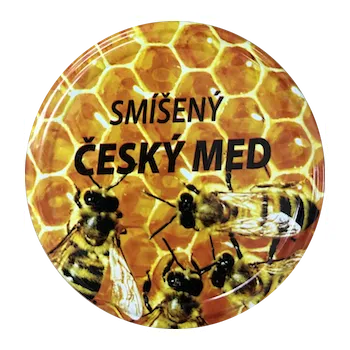 Víčko na zavařovací sklenici Víčko včelky na plástu Český med smíšený TO82 Množství: Kus