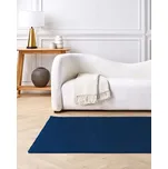 koberec modrý viskózový 140 x 200 cm s krátkým vlasem moderní obdélníkový design do obývacího pokoje Beliani