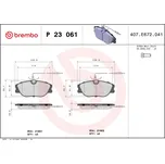 Sada brzdových destiček, kotoučová brzda BREMBO P 23 061