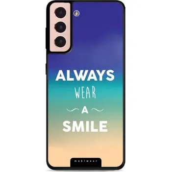 Pouzdro na mobilní telefon Lesklý kryt Mobiwear Glossy - Samsung Galaxy S21 - G074G Smile (Prémiové lesklé pouzdro, obal, kryt Mobiwear Glossy na mobil Samsung Galaxy S21 - G074G Smile, materiál Plast + TPU silikon - krytí po všech stranách, neošoupatelný potisk, tenké provedení,)