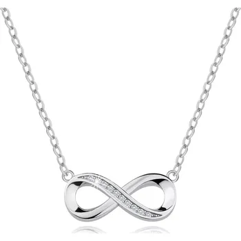 Náhrdelník Náhrdelník ze stříbra 925 - Symbol nekonečna s kulatým zirkonem