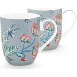 PIP Studio Hrnek malý Flower Festival světle modrá 145ml sada 2ks 51.002.312
