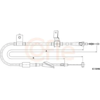 Lanko parkovací brzdy Tažné lanko, parkovací brzda COFLE 17.5046