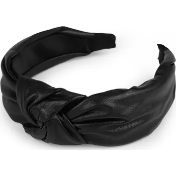 Náramek Čelenka do vlasů s uzlem koženková, malé, 4 černá