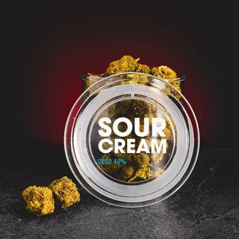 Přírodní produkt Kratom World CBG9 Květy Sour Cream 40% 1g THC do 1%