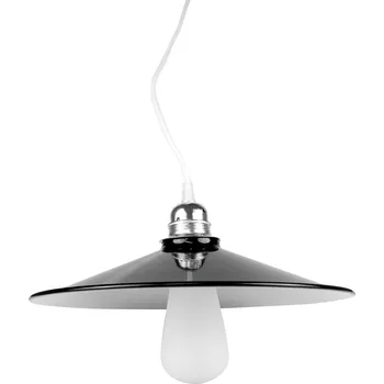 SEGULA Concav závěsné světlo z kovu, černé - baldachýn - Ø 12 cm, výška 2,5 cm černá, bílá, chrom 1 x 57 W - Doprava zdarma