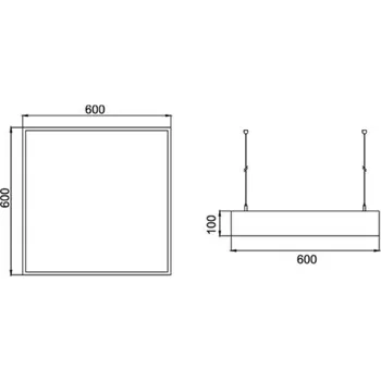 Lampička BRUMBERG LED závěsné svítidlo Biro Square, DALI stmívatelné, bílé, 4 000 K texturovaná bílá LED 44 W celkem - Doprava zdarma