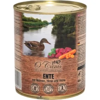 Krmivo pro psa O CANIS psí konzerva - mokré krmivo - kachní proso a mrkev - 800 g