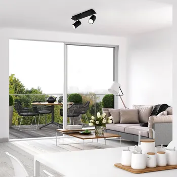 Lampička Briloner Stropní svítidlo 2857-025, otočné, 2 zdroje, černá 2 x 40 W - Doprava zdarma