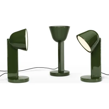 Lampička FLOS Céramique Stolní lampa, zelená - Ø stínidla 22 cm; Ø podstavce 20,5 cm; délka kabelu 200 cm Mechově zelená 1 x 8 W LED - Doprava zdarma