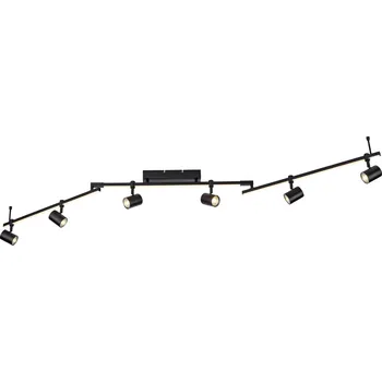 Lampička Paul Neuhaus LED stropní bodové svítidlo Barik, 188 cm, nastavitelné černá, bílá 6 x 4,5 W LED GU10 + 1 x 15 W LED - Doprava zdarma
