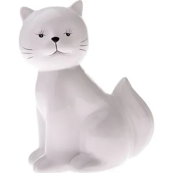 Pokladnička Casa de Engel Keramická pokladnička - kočka bílá