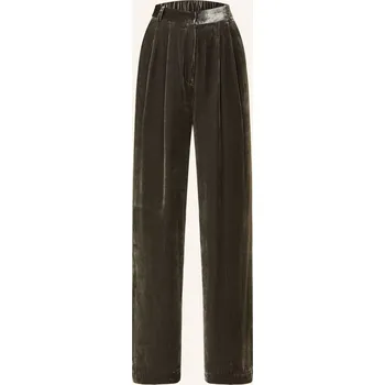 Dámské kalhoty Mrs & Hugs Dámské Marlene Kalhoty Ze Sametu, tmavě šedá, 42