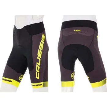 cyklistické kraťasy CRUSSIS CSW-068 černé/fluo žluté