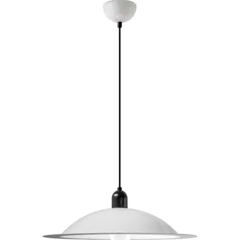 Stilnovo Lampiatta LED závěsné světlo, Ø 50 cm, bílé - baldachýn - Ø 10 cm, výška 5,2 cm bílá (RAL 9016), černá 1 x 11 W LED - Doprava zdarma