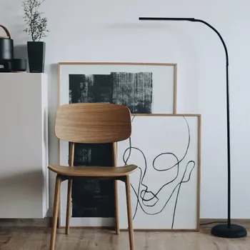 Lampička LED stojací lampa MAULpirro, černá, 126 cm, stmívatelná - Délka hlavy lampy 32 cm, Ø základny 21 cm 1 x 6 W LED - Doprava zdarma