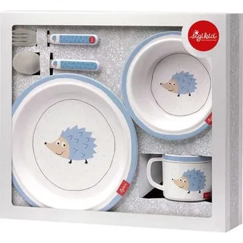 ostatní stavebnice Sigikid Dětský jídelní set Ježek v dárkovém balení