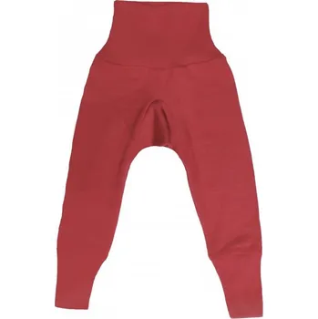 Rostoucí kalhoty červené z merino vlny a hedvábí Cosilana Velikost: 74/80