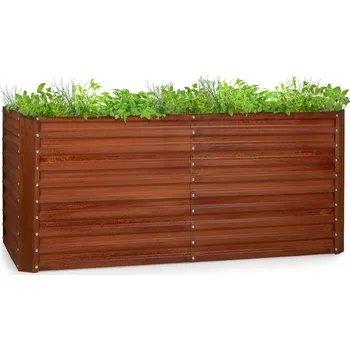 Vyvýšený záhon Blumfeldt Terrabox 200x100x90 cm Vyvýšený záhon Efekt rzi (10036159)