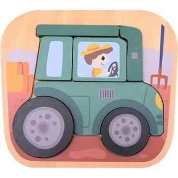 Jouéco Dřevěné puzzle Farma mlýn 12m+