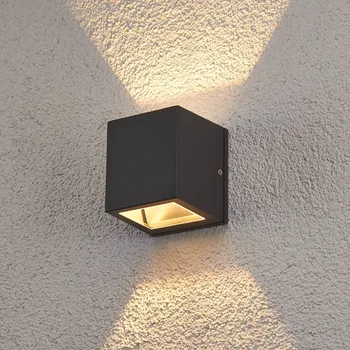 Venkovní osvětlení Venkovní nástěnné svítidlo Lucande Maurice, antracit, IP54, sada 4 ks tmavě šedá, čirá 1 x 40 W - Doprava zdarma