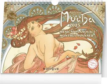 Kalendář Presco Group Stolní kalendář PGS-33730 Alfons Mucha 2025