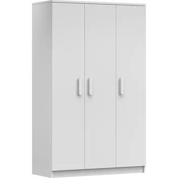 Šatní skříň IDZ Šatní skříň SMYK I 3D 19, 120 cm Bílá / Barevné úchytky Barva: Bílá