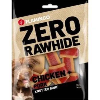 Pamlsek pro psa Flamingo Snacks Zero Rawhide Chicken+Pork 4ks/9cm