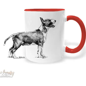 Hrnek - Bullterrier Barva: Červená
