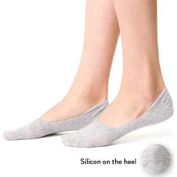 Dámské ponožky Šedé melanž ponožky ťapky Art.058 DJ007, LIGHT GRAY MELANGE Velikost: 35/37