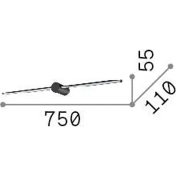 Lampička Ideallux Ideal Lux LED nástěnné světlo Filo, mosazná barva, šířka 75 cm LED 13 W celkem - Doprava zdarma