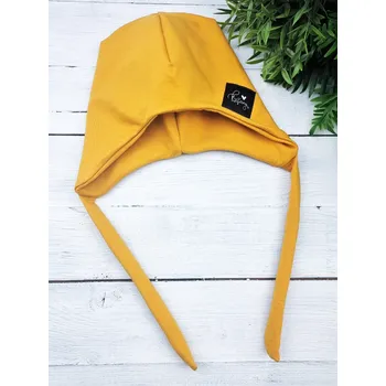 Čepice Kulišárny Ušanka dvouvrstvá MUSTARD VELIKOST: 2: 62-68