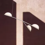 FLOS Almendra Organická závěsná lampa 3fl krátká bílá LED 45 W celkem - Doprava zdarma