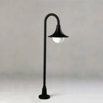 Venkovní osvětlení Albert Leuchten Osvětlení cesty 169 v zahnutém tvaru, černá - Ø střechy 27 cm, Ø nohy 15 cm 1 x 75 W - Doprava zdarma