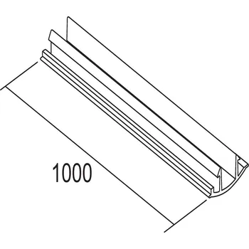 Lampička Ivela LKM kryt kolejnice, černý, délka 100 cm