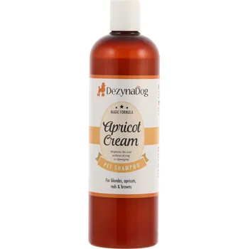 Kosmetika pro psa Dezyna Dog Meruňkový krémový šampon (DezynaDog Magic Formula Apricot Red Coat Colour Enhance Shampoo) Obsah: 500ml