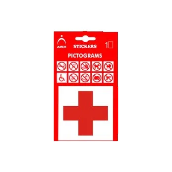 Informační tabulka Samolepka piktogram - Lékárnička - červený kříž
