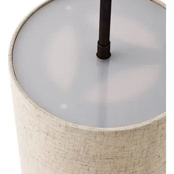 Audo Copenhagen Závěsné svítidlo Audo Hashira ze lnu, Ø18cm, přírodní barva - Stříška - Ø 11,5 cm, výška 3,8 cm; délka kabelu 500 cm příroda 1 x 60 W - Doprava zdarma