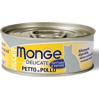 Krmivo pro kočku MONGE Delicate kuřecí prsa konzerva pro kočky 80g