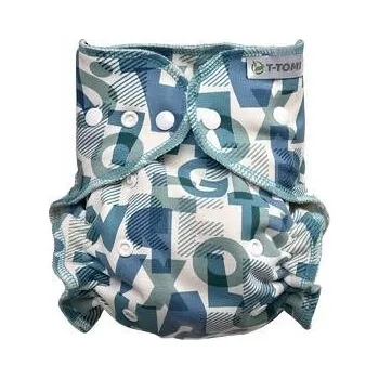 Plena T-TOMI Kalhotková plena - přebalovací set patentky, green Alphabet