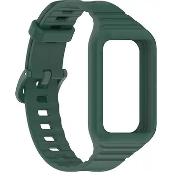 Příslušenství k chytrým hodinkám eses Silikonový řemínek s rámečkem pro Honor Band 9 - Zelený