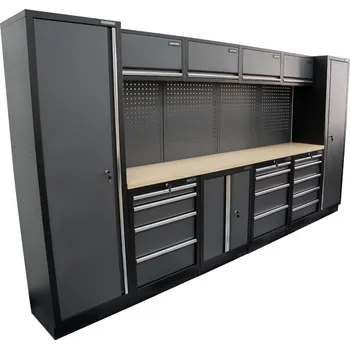 Dílna Matabro AKČNÍ SET Sestava 10 ks dílenského nábytku SET-CA01045 s dřevěnou pracovní deskou MB-TGW53