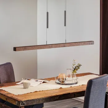 HerzBlut Leonora závěsné světlo Down 121cm ořech - délka baldachýnu 34 cm LED celkem 34,6 W - Doprava zdarma