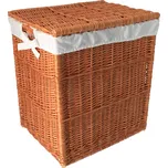 Proutěný koš na prádlo přírodní s mašličkou