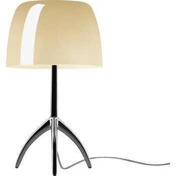 Lampička Foscarini Lumiere piccola černá/krémová stmívač - výška stínidla 14 cm, délka přívodního kabelu 190 cm krémová, černá-chrom 1 x 6,5 W LED - Doprava zdarma