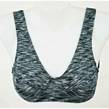 Dámské spodní prádlo PESAIL Dámská bavlněná lambáda podprsenka černý melír Velikost: 90/D